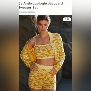 ANTHROPOLOGIE SWEAT SET 🌞INCLUDES KNIT BRALETTE, SHORTS AND CARDIGAN🌞